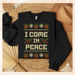 Matching Couples Ugly Christmas Sweater, Ugly Adult Humor Holiday Sweater, I Come In Peace Ugly Christmas Sweater, Ugly Christmas Party il_794xN.6341914453_ftfn.jpg