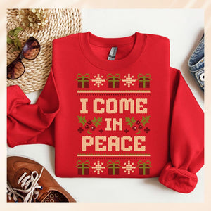 Matching Couples Ugly Christmas Sweater, Ugly Adult Humor Holiday Sweater, I Come In Peace Ugly Christmas Sweater, Ugly Christmas Party il_794xN.6341915535_fy70.jpg