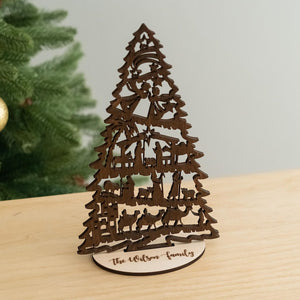 Personalized Xmas Nativity Tree, Christian Gift, Family Christmas, Nativity Display, Xmas Decorations, Tree Ornaments, Christmas Story