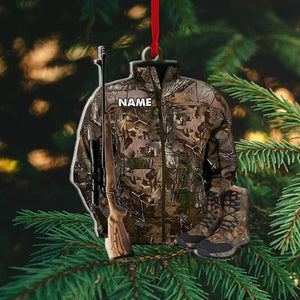 Personalized Hunting Ornament for Christmas,Gift for Deer Hunting Lovers,Hunter Christmas Ornament, Custom Hunting Ornament,Hunter Gift