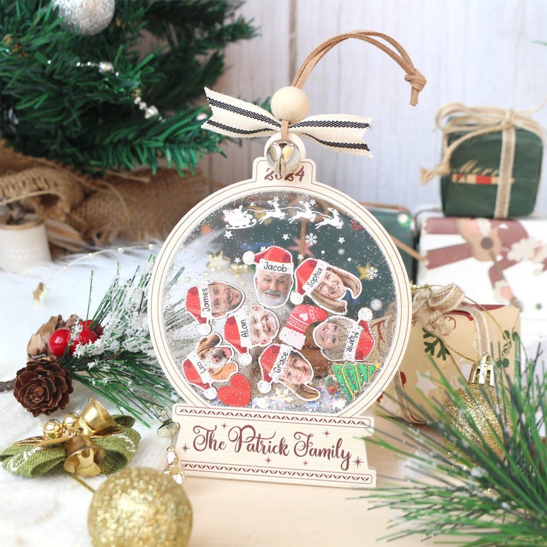 Personalized Photo Family Christmas Ornament: Custom Acrylic Keepsake