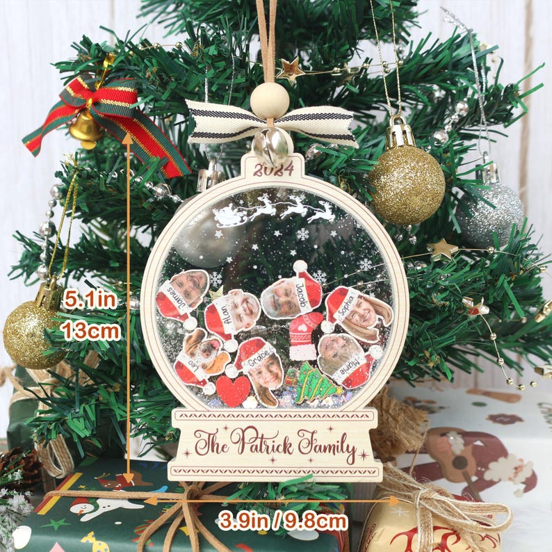 Personalized Photo Family Christmas Ornament: Custom Acrylic Keepsake