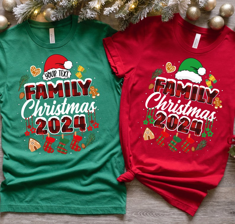 Custom Family Christmas 2024 Shirt, Funny Family Christmas Tshirt, 2024 Tee,Family Christmas Santa Tee,Custom Family Matching