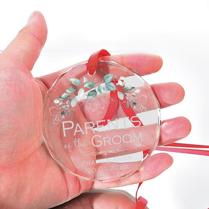 Personalized Wedding Ornament for Parents, Wedding Gift for Parents of the Bride and Groom,Parent Wedding Gift,Wedding Gift for Mom and Dad