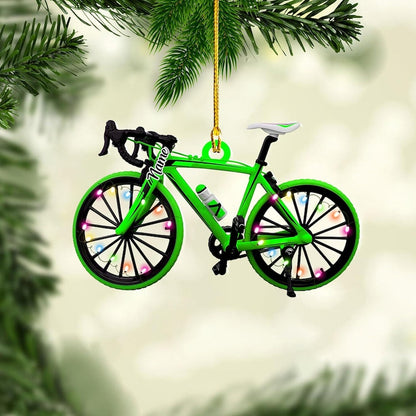 Personalized Bicycle Christmas Ornaments, Cycling Ornament, Bicycle Gift, Christmas Gifts For Bicycle Rider, Bike Xmas Ornament