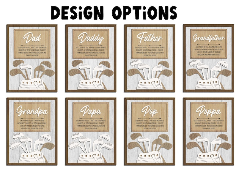 Golf Gift Dad, Golf Grandpa Gift,Father's Day Gift for Dad, Father's Day Personalized gift, Handmade Golfing Gift,Golf Birthday Gift for him