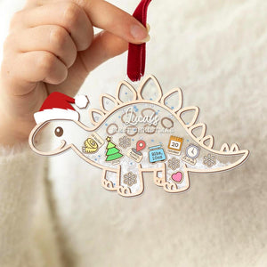 Personalized Dinosaur Baby's First Christmas Ornament 2024, Custom Baby 1st Christmas Ornament, Custom New Baby Gift,4D Shaker Baby Ornament