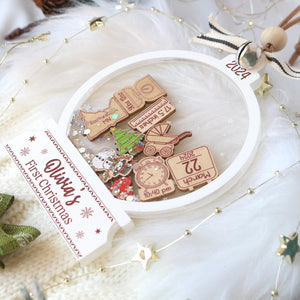 Personalized Baby's First Christmas Ornament 2025: 4D Shake Acrylic Keepsake