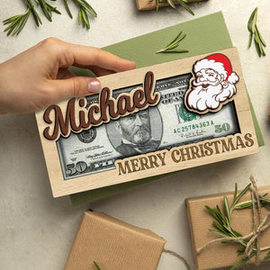 Personalized Cute Money Holder Christmas, Reindeer Money Holder, Santa Money Holder, Xmas Gift for Family, Money Card Gift