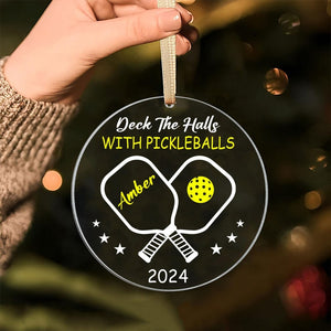 Personalized Pickleball Ornament, Pickleball Partner Gift, Pickleball Gifts, Pickleball Gift, Pickleball Lover, Sports Christmas Gift