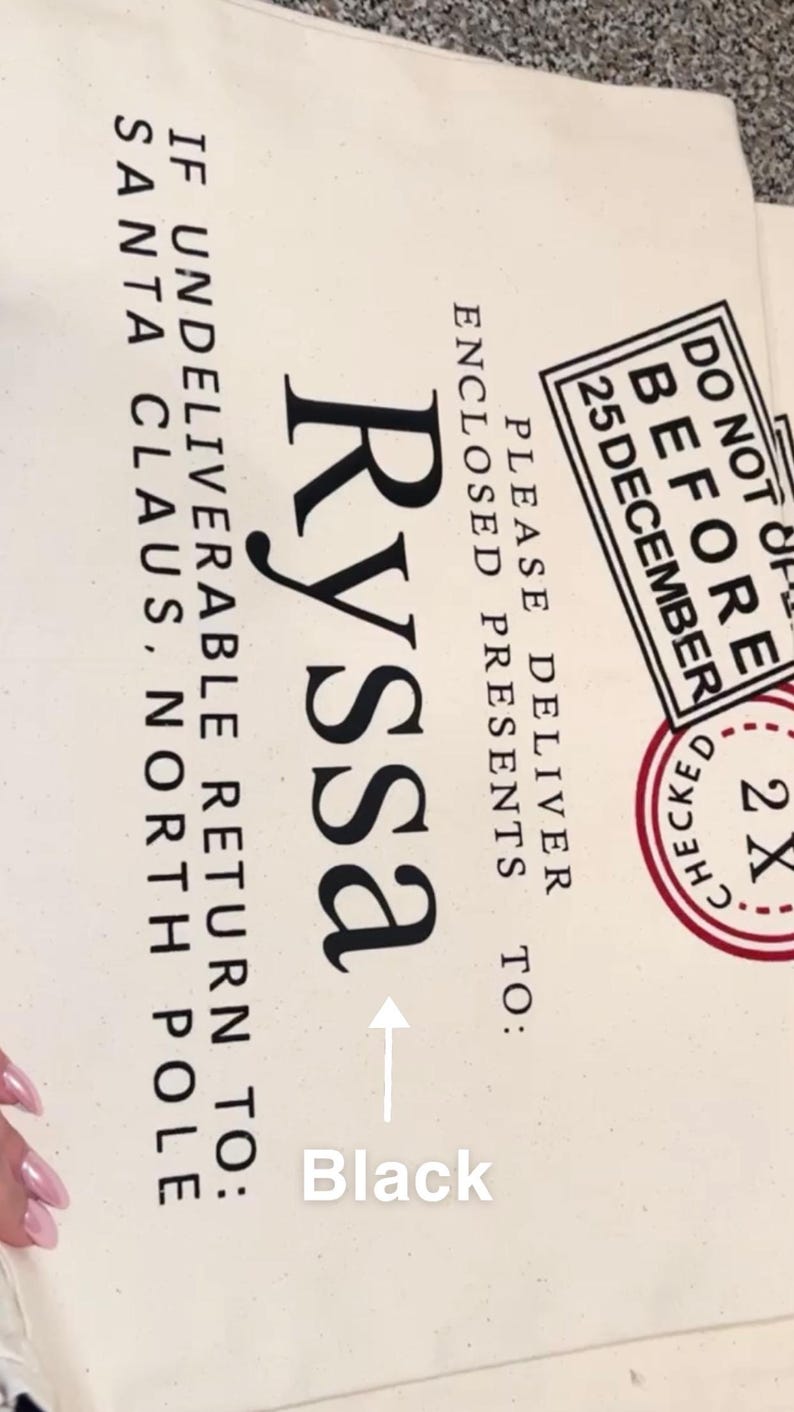 Personalized Santa bag,custom oversized Santa sack,Christmas bag,Personalized Christmas bag,bag for presents,christmas gift,Xmas Santa sack