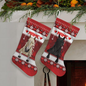 Personalized Horse Christmas Stockings, Horse Christmas Stocking, Custom Farmhouse Stocking, Gift for Horses, Horse Lovers Gift, Cowboy Gift