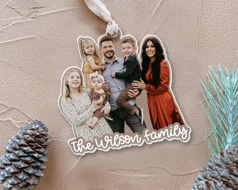 Custom Photo Acrylic Ornament: Personalized Keepsake Gift Custom Family Photo Christmas Ornament, Besties Xmas Gift, Pet 1st Christmas Keepsake, Picture Keepsake
