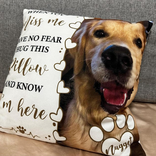 Dog Memorial Pillow,Pet Memorial Gift,Custom Loss of Pet Sympathy Gift with Pet's Picture,Pet Loss Gift,gift for dog cat lover,best dog