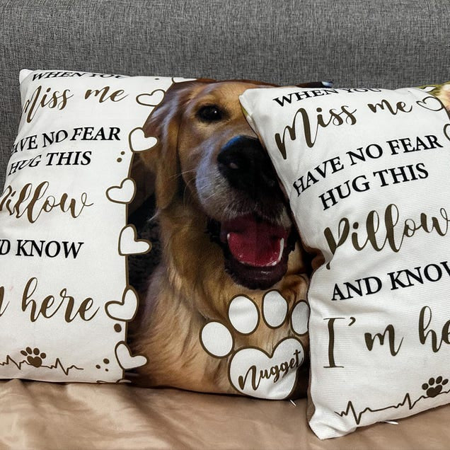 Dog Memorial Pillow,Pet Memorial Gift,Custom Loss of Pet Sympathy Gift with Pet's Picture,Pet Loss Gift,gift for dog cat lover,best dog