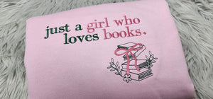 Embroidered Book Lover Crewneck Sweatshirt: Cozy Reader Pullover, Just a Girl Who Loves Books il_794xN.6348817351_mv7z.jpg