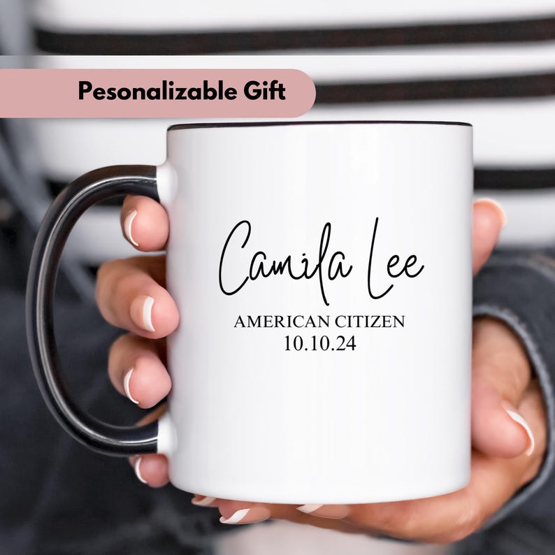 US Citizenship gift, Dual Citizenship gift, Naturalization gift, New Citizen mug, Custom dual Citizenship mug, New American us Citizen gift