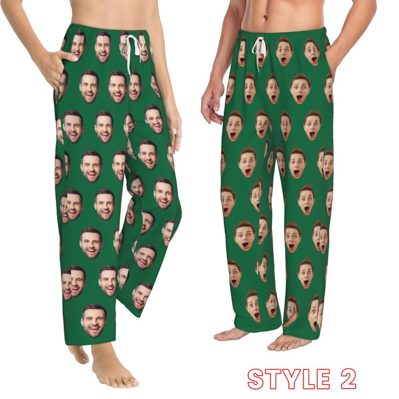 Custom Face Pajama Pants,Personalized Pants Pajamas,Custom Pj Pants,Photo Pajama,Dog Pajamas,Christmas/Anniversary Photo Gift For Her Him