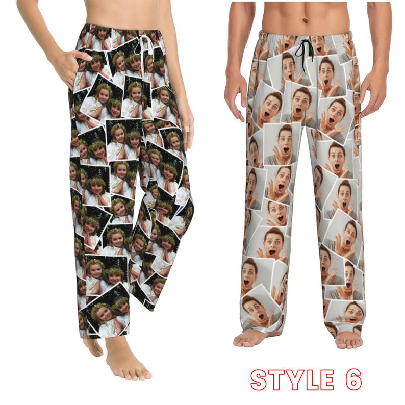 Custom Face Pajama Pants,Personalized Pants Pajamas,Custom Pj Pants,Photo Pajama,Dog Pajamas,Christmas/Anniversary Photo Gift For Her Him