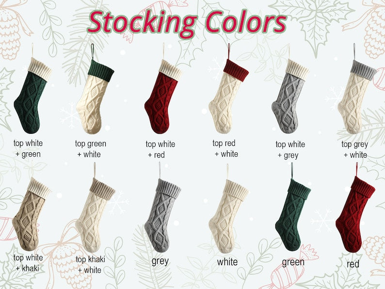 2025 Family Christmas Stockings, Personalized Christmas Stocking, Red Xmas Stockings, Custom Stocking with Name, Monogram Stocking Decor