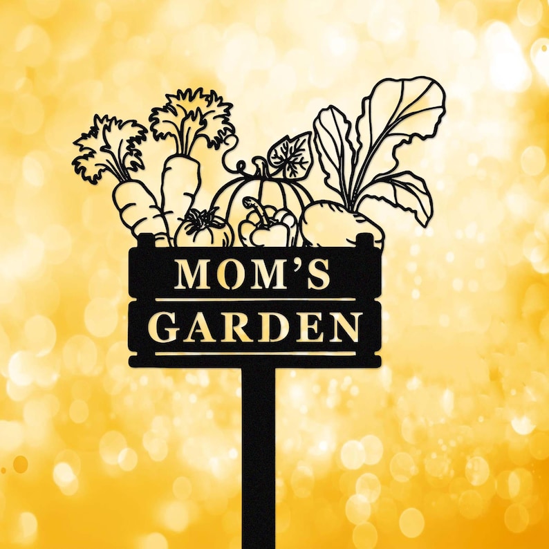 Custom Homegrown Veggies Garden Stake,Metal Vegetables Garden Sign,Personalized Garden Stake,Metal Yard Sign,Yard Decor,Harvest Garden Decor