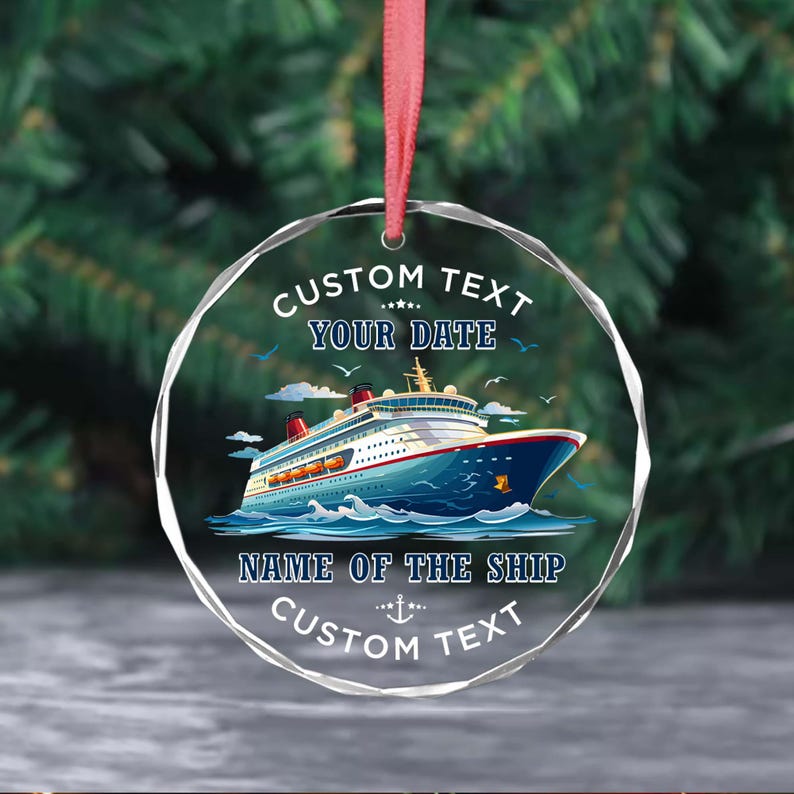 Personalized Cruise Ornament, Cruise Christmas Ornament Cruise Ship Ornament Personalized Vacation Keepsake Ornament Cruise Lover Gift