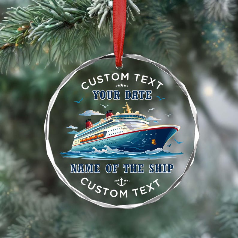 Personalized Cruise Ornament, Cruise Christmas Ornament Cruise Ship Ornament Personalized Vacation Keepsake Ornament Cruise Lover Gift