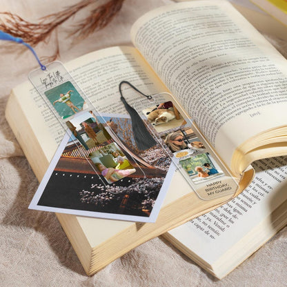 Custom Acrylic Bookmark from Your Photo, Personalized Picture Bookmark for Woman Colorful Tasse Book Accessories Gift