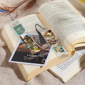 Custom Acrylic Bookmark from Your Photo, Personalized Picture Bookmark for Woman Colorful Tasse Book Accessories Gift