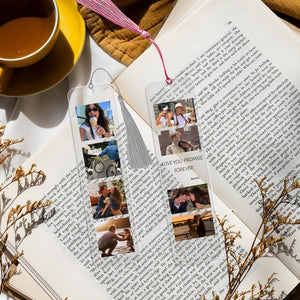 Custom Acrylic Bookmark from Your Photo, Personalized Picture Bookmark for Woman Colorful Tasse Book Accessories Gift