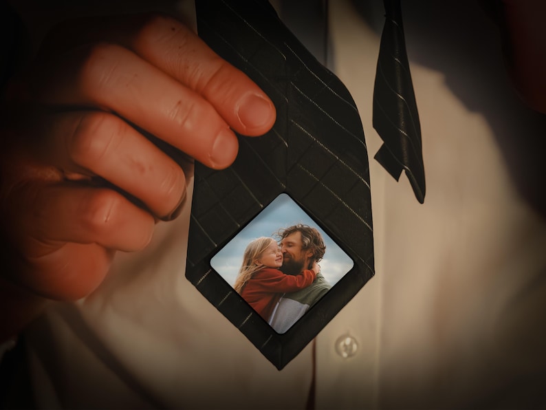 Photo Patch for Ties, Dad Wedding Gifts, Wedding Gifts for Father of the Bride Tie,Gifts for Dad, Custom Tie Patch, Father of the Bride Gift