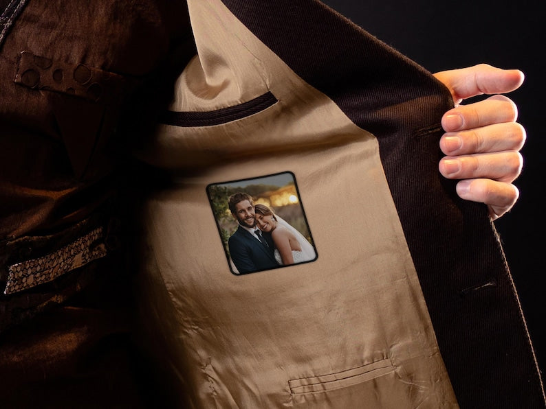 Photo Patch for Ties, Dad Wedding Gifts, Wedding Gifts for Father of the Bride Tie,Gifts for Dad, Custom Tie Patch, Father of the Bride Gift