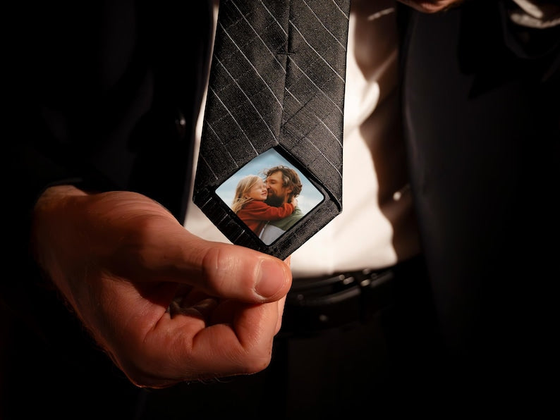 Photo Patch for Ties, Dad Wedding Gifts, Wedding Gifts for Father of the Bride Tie,Gifts for Dad, Custom Tie Patch, Father of the Bride Gift