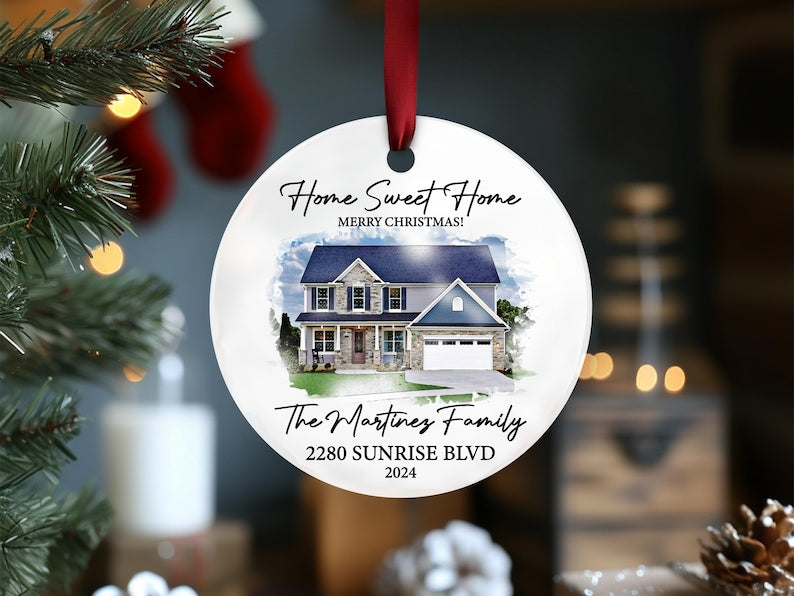 First Home Housewarming Gifts, First Christmas in Our New Home Christmas Ornaments, Custom Christmas Ornament, New Home Ornament, Realtor