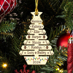 Custom Christmas Tree Ornament with Family Names, Family Christmas Ornament, Christmas Tree Name Ornament 2025, Family Name Ornament
