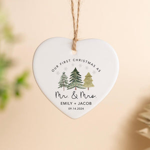 Our First Christmas As Mr and Mrs Ornament, First Christmas Married Ornament, Personalized Married Christmas Ornament, Marriage Gift