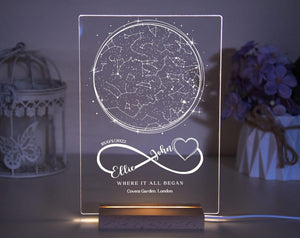 Custom Star Map Night Light: Personalized Constellation Gift