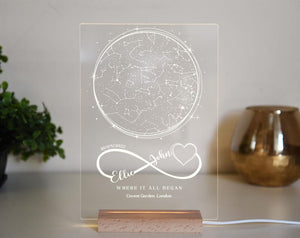 Custom Star Map Night Light: Personalized Constellation Gift