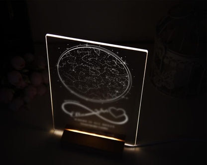 Custom Star Map Night Light: Personalized Constellation Gift