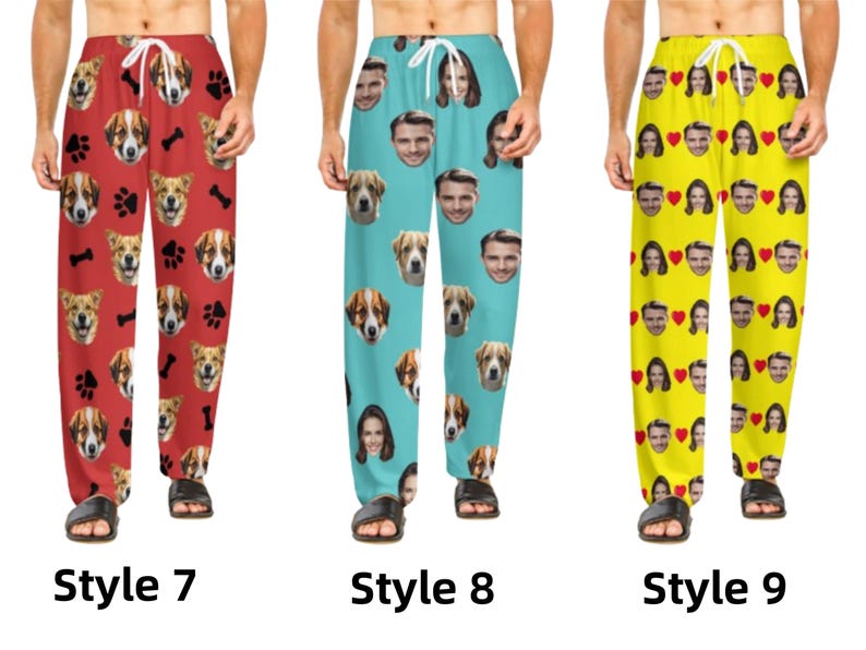 Custom Funny Face Pajama Pants for Women/Men,Personalized Face Pajamas,Unisex Pajama Pants,Custom Pet Face Pajama Pants,Gifts for him/her