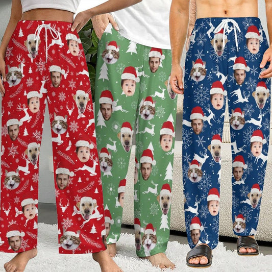Christmas Pajama Pants with Faces, Faces on Pajamas, Face Pajama Pants, Personalized Pajamas with Face, Custom Face Pajamas, Gift for Family il_794xN.6353155797_gn4o.jpg