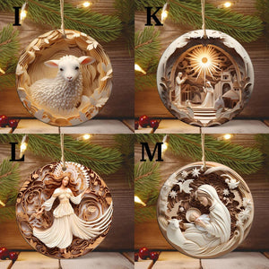Nativity Scene Ornament, Holiday Gift Idea, Christmas Tree Decor, Religious Gift, Ornament Exchange Gift, Christian Christmas Ornament
