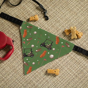 Golfing Dog Bandana | Personalized Dog Bandana | Dog Bandana for Golfer | Golf Dog Bandana with Name | Bandana for Dog Dad | Custom Bandana