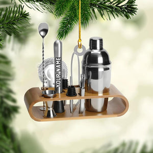Custom Bartender Christmas 2D Ornament, Bartender Keepsake ,Bartender Lovers Ornament 2025, Gift For Bartender,Xmas Tree Hanging Decoration