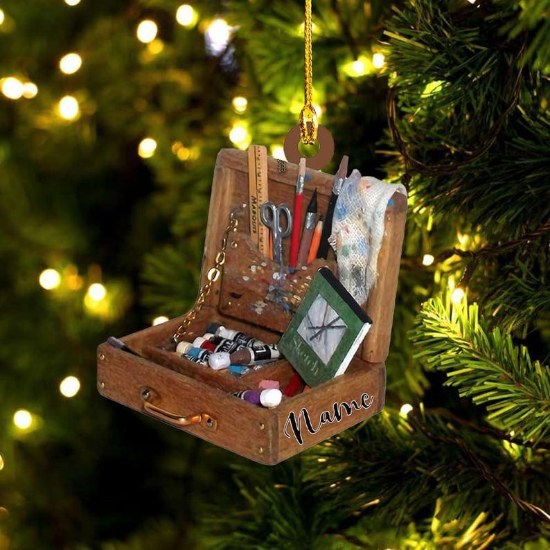 Custom Artist Ornament, Artist Gifts, Art Teacher Ornament, Artist Girl Ornament, Personalized Artist Ornament,Painters Gift,Gift For Artist