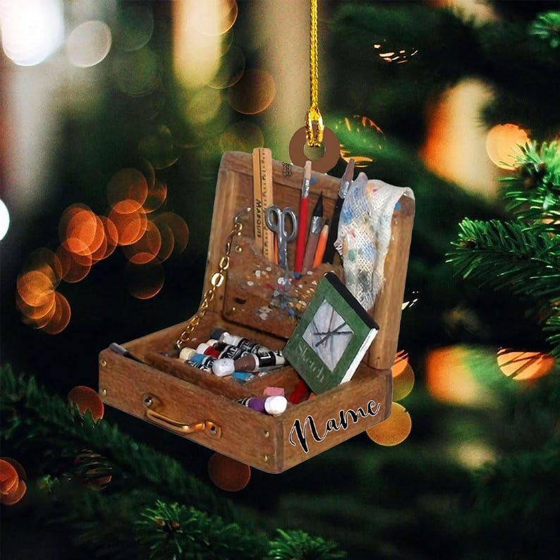 Custom Artist Ornament, Artist Gifts, Art Teacher Ornament, Artist Girl Ornament, Personalized Artist Ornament,Painters Gift,Gift For Artist