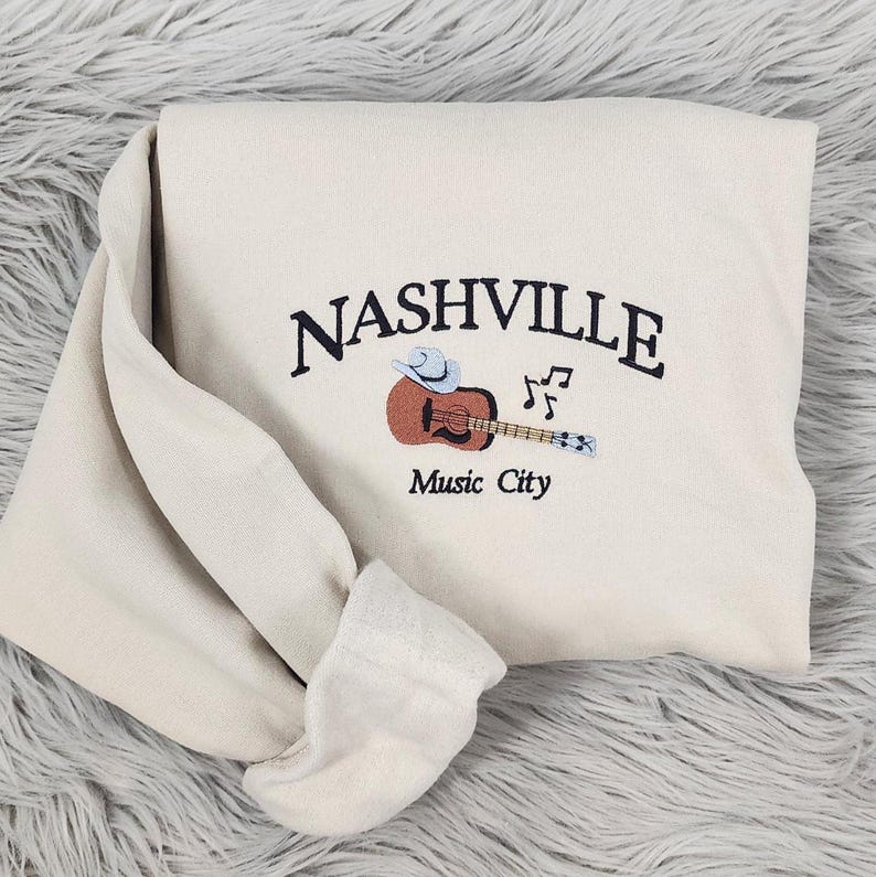 Nashville Embroidered Crewneck - Music City Sweatshirt - Nashville Tennessee - County Music Crewneck - T-shirt - Sweatshirt - Hoodie il_794xN.6354832545_4gni.jpg