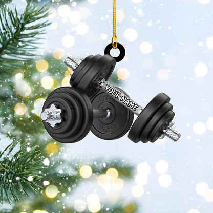 Personalized Merry Liftmas Ornament, Weight Lifting Christmas Ornament, Workout Christmas Ornament, Weight Lifting Gift For Trainer