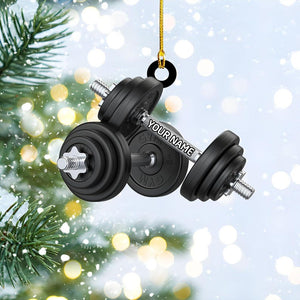 Personalized Merry Liftmas Ornament, Weight Lifting Christmas Ornament, Workout Christmas Ornament, Weight Lifting Gift For Trainer