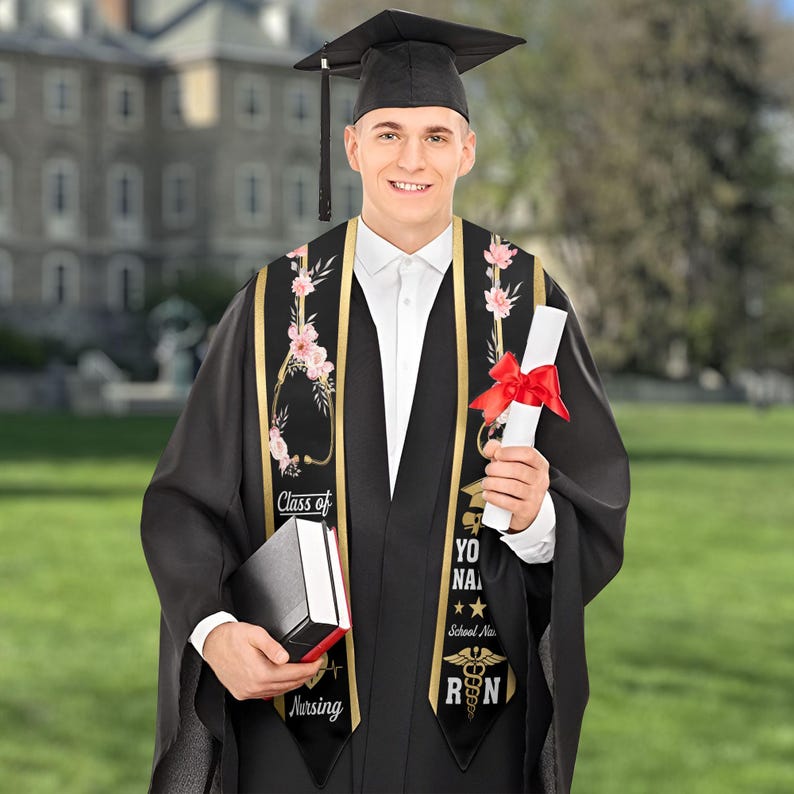 Customized Nursing Stole, Nursing Graduation Stole, RN Stole Nursing Stole Graduation 2024, Nursing Graduation, Nursing Stole Graduate 2025